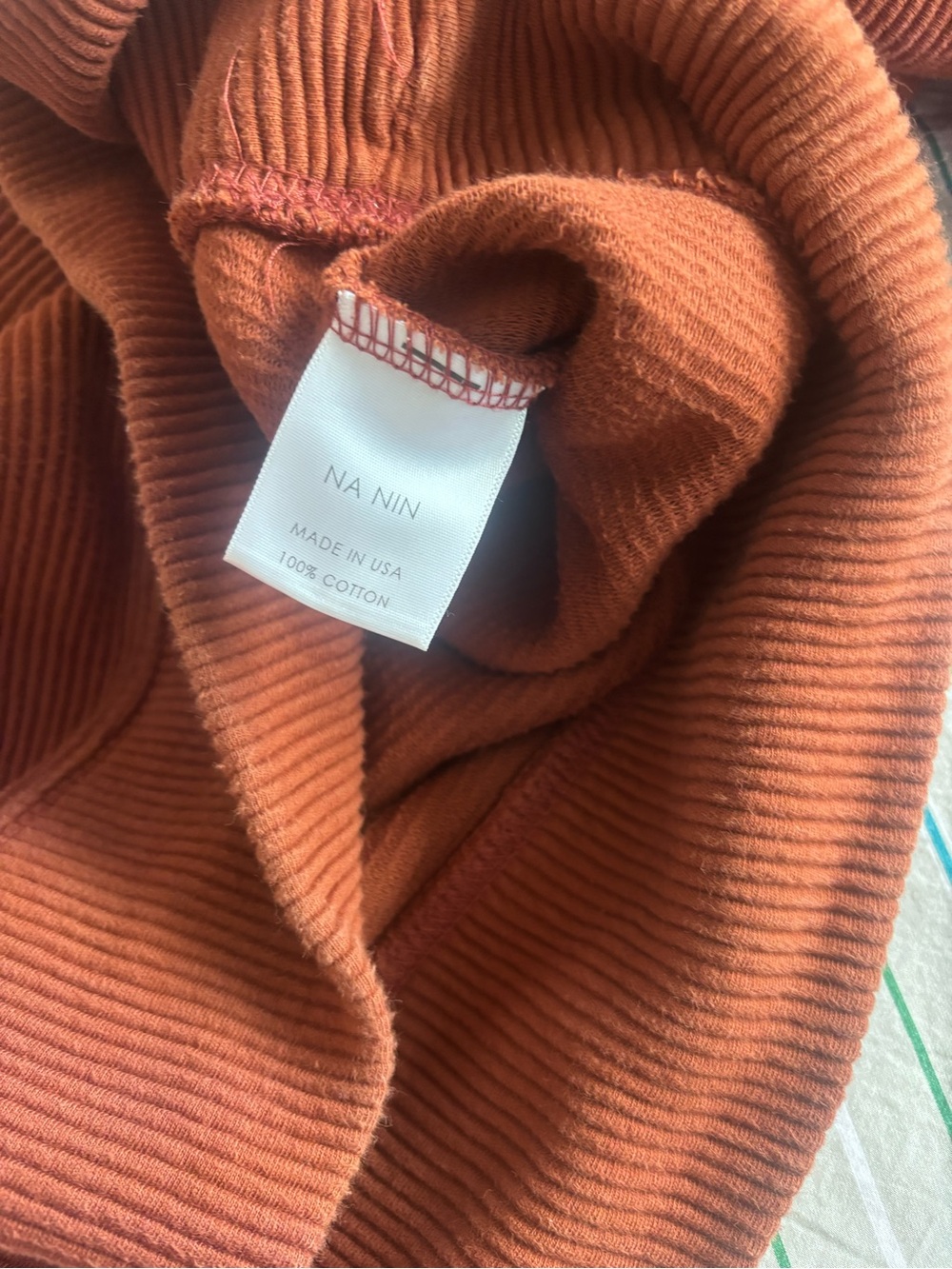 EUC Na Nin Set - Margo Rippled Cropped Sweatshirt + Chloe Shorts in Cinnamon - Picture 12 of 12